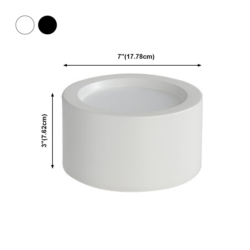 Lámpara de techo LED con forma cilíndrica, hierro moderno, 1 luz, montaje empotrado para pasillo