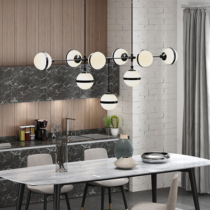 Stile moderno a forma sferica luci isola