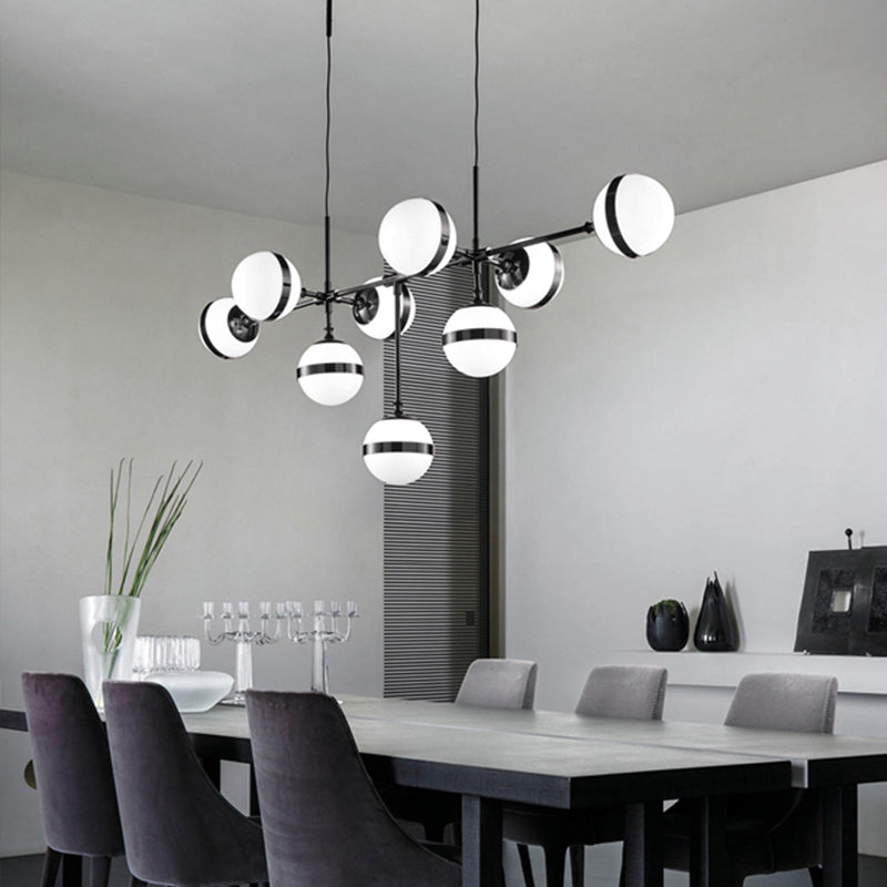 Modern Style Spherical Shape Island Lights Glass Hanging Island Lights