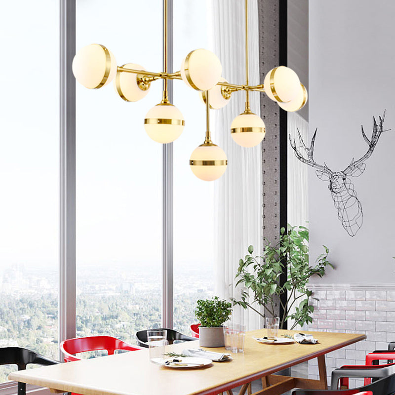 Stile moderno a forma sferica luci isola