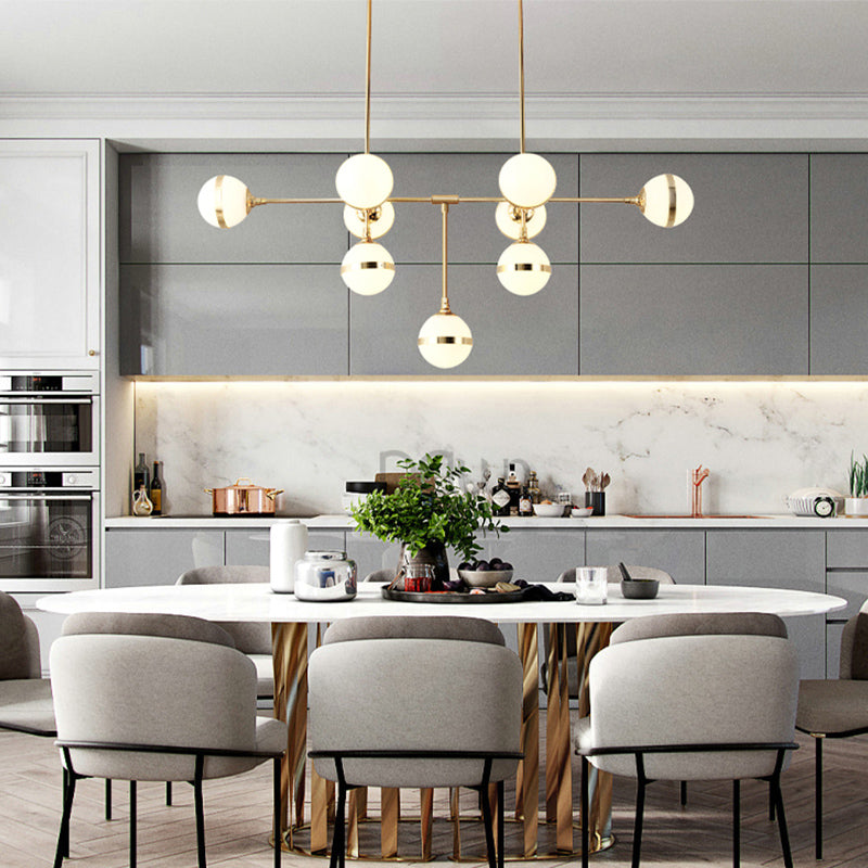 Stile moderno a forma sferica luci isola