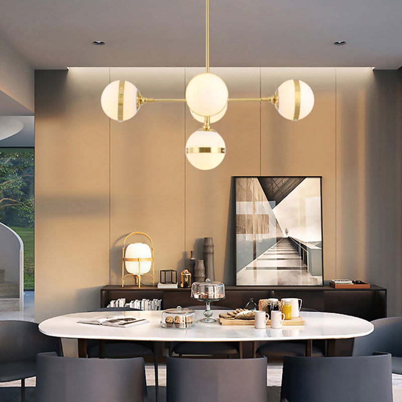 Stile moderno a forma sferica luci isola