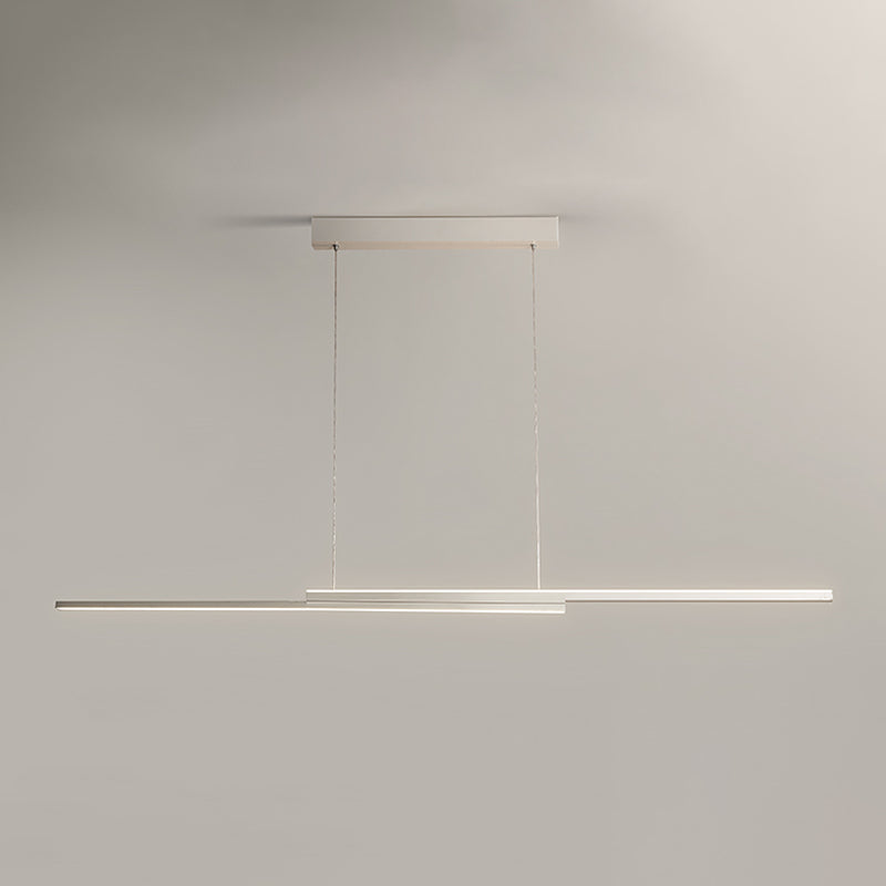 2 Light Linear Island Lighting Contemporary Metal Island Light Fixture