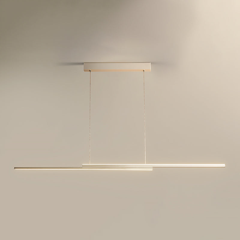 2 Light Linear Island Lighting Contemporary Metal Island Light Fixture