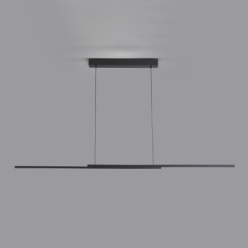 2 Light Linear Island Lighting Contemporary Metal Island Light Fixture