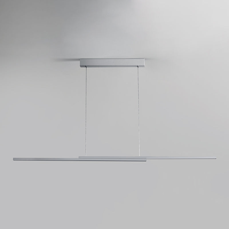 2 Light Linear Island Lighting Contemporary Metal Island Light Fixture