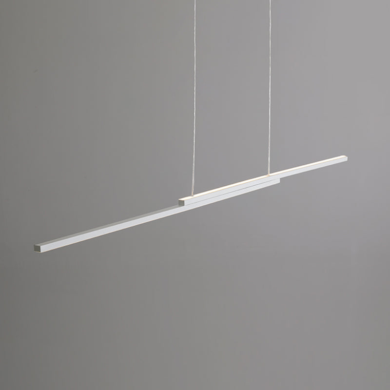 2 Light Linear Island Lighting Contemporary Metal Island Light Fixture