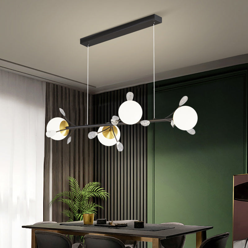 4 licht bol eiland verlichting eigentijdse glazen eilandlichten in zwart