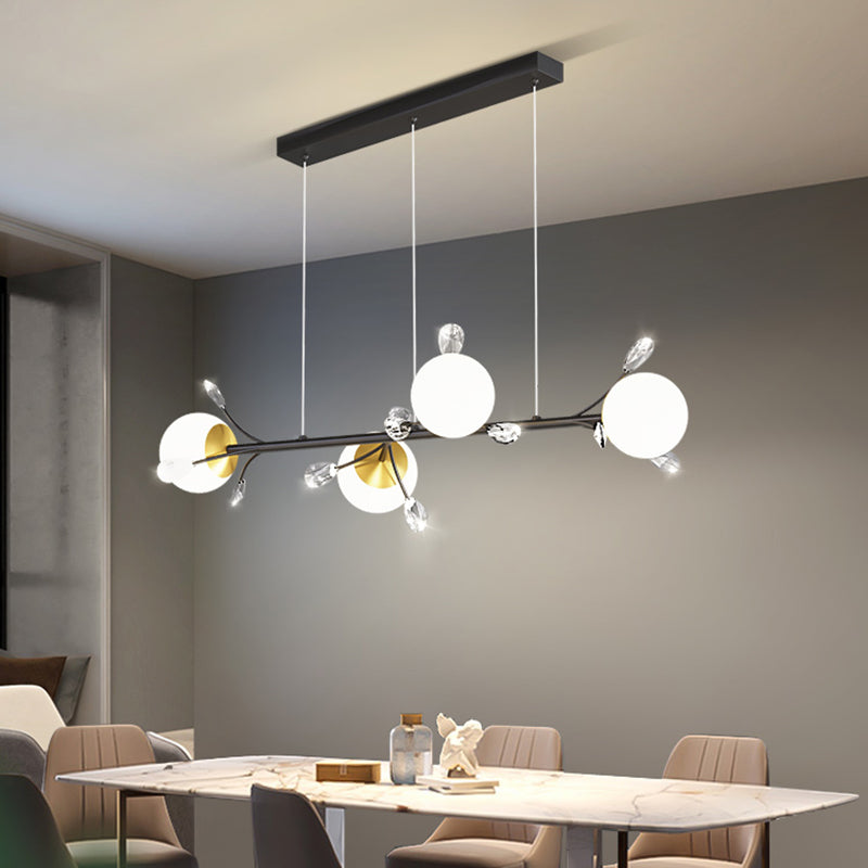 4 licht bol eiland verlichting eigentijdse glazen eilandlichten in zwart