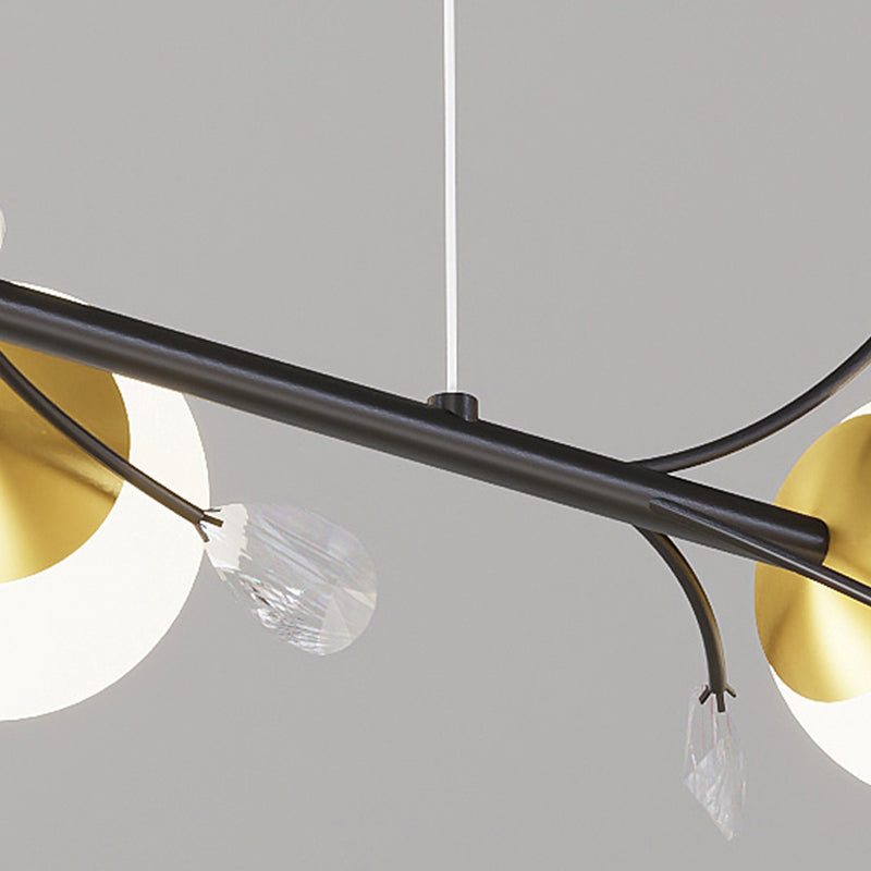 4 licht bol eiland verlichting eigentijdse glazen eilandlichten in zwart