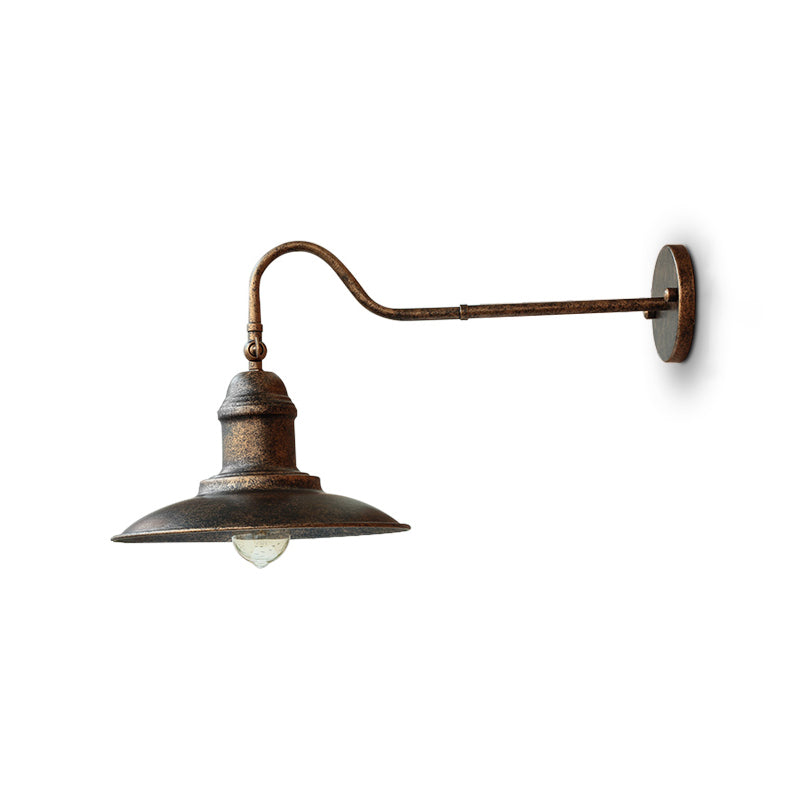 Lumo da parete in metallo sfumatura a parete industriale a parete singola lampada montata