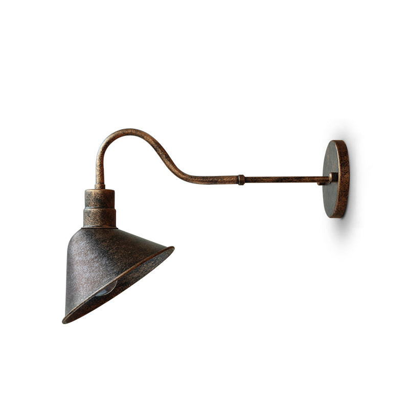 Lumo da parete in metallo sfumatura a parete industriale a parete singola lampada montata