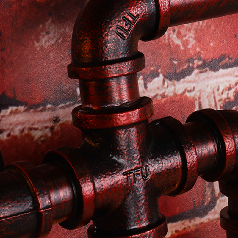Metal Water Pipe Shade Wall Lighting Industrial Style 5 Lights Wall Mounted Light Fixture