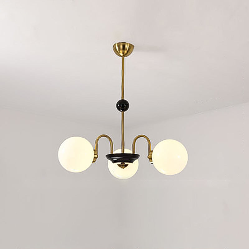 Modern Simple Pendant Light Globe Glass Chandelier for Dining Room