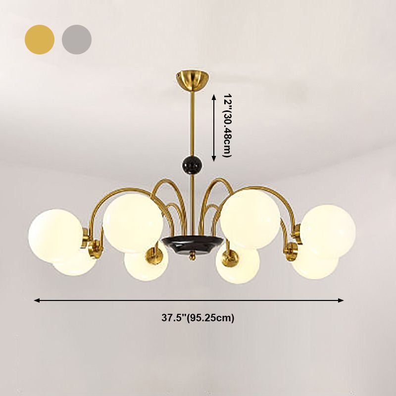 Modern Simple Pendant Light Globe Glass Chandelier for Dining Room