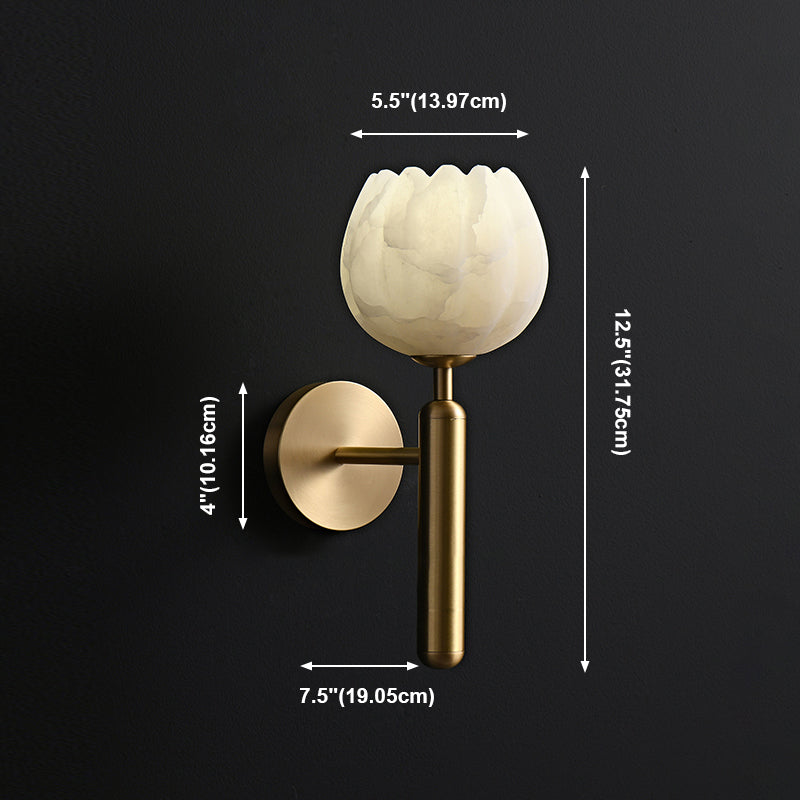 Metallblütenwand montierte Lampen zeitgenössische 1 leichte Leuchtenleuchten