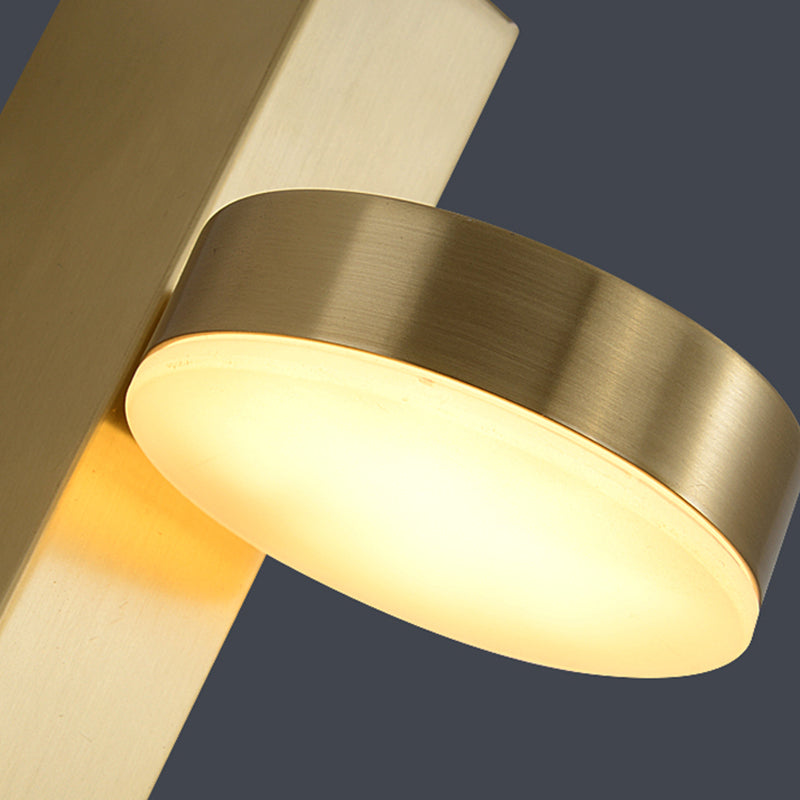 Metall Geometrische LED -Wandmontagelampe moderner Stil 1 leichte Leuchtenleuchten in Gold