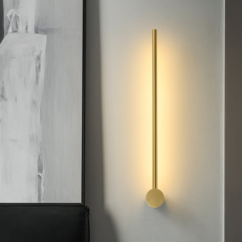Metall lineare LED -Wandmontaglampe moderner Stil 1 leichte Leuchten in Gold