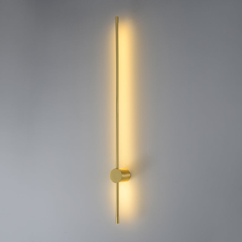 Metall lineare LED -Wandmontaglampe moderner Stil 1 leichte Leuchten in Gold