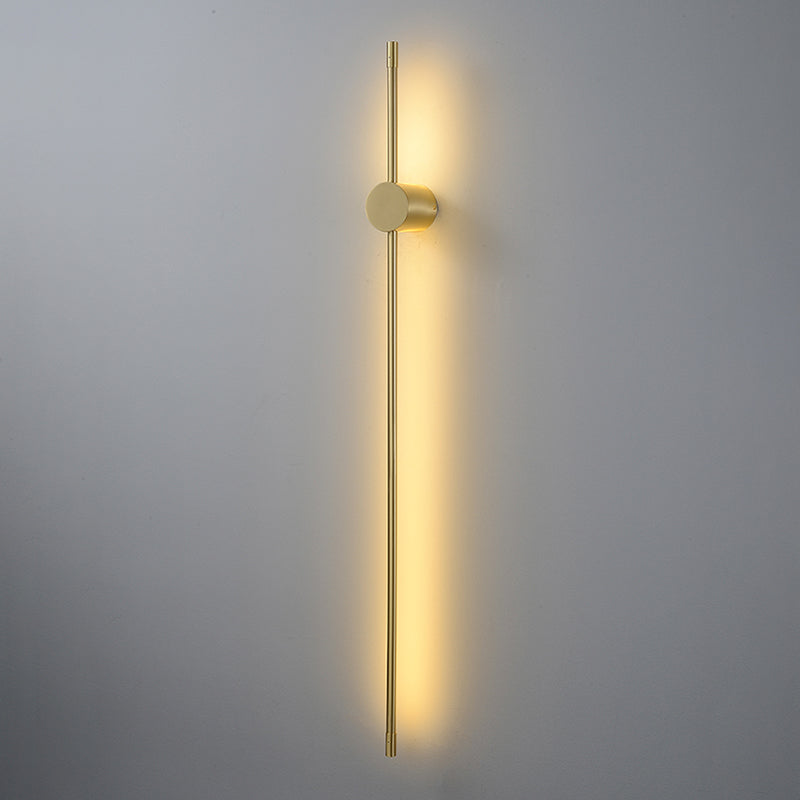 Metall lineare LED -Wandmontaglampe moderner Stil 1 leichte Leuchten in Gold