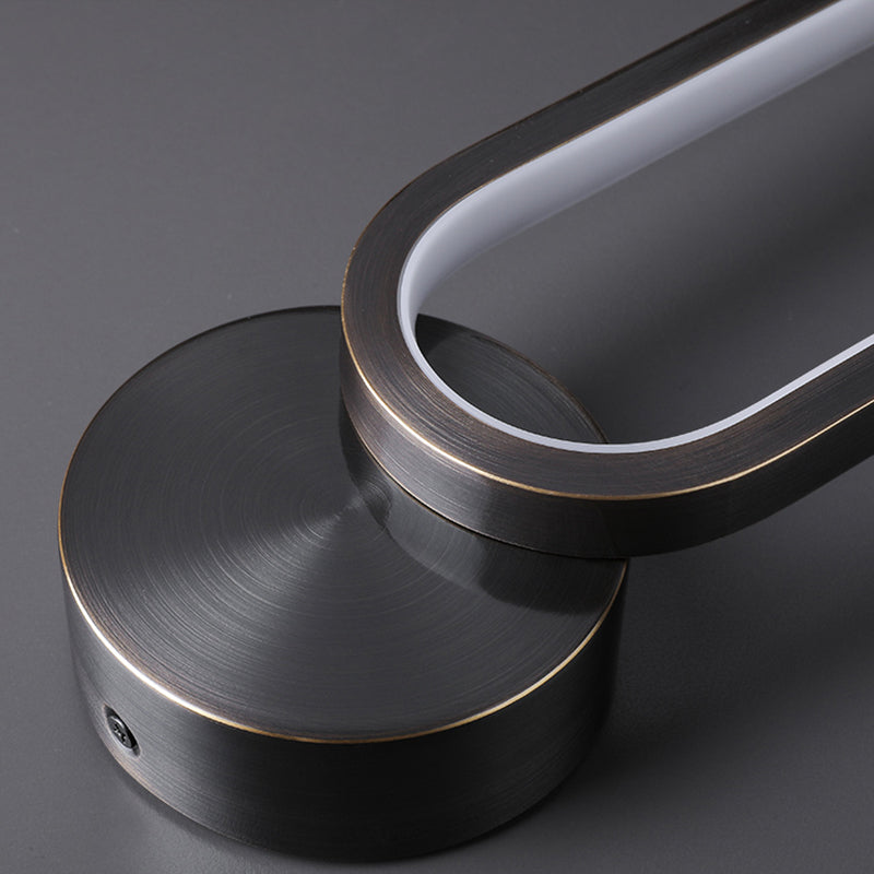 Metall Geometrische LED -Wandmontaglampe Moderne Stil 1 Leichte Leuchtenleuchten in Schwarz