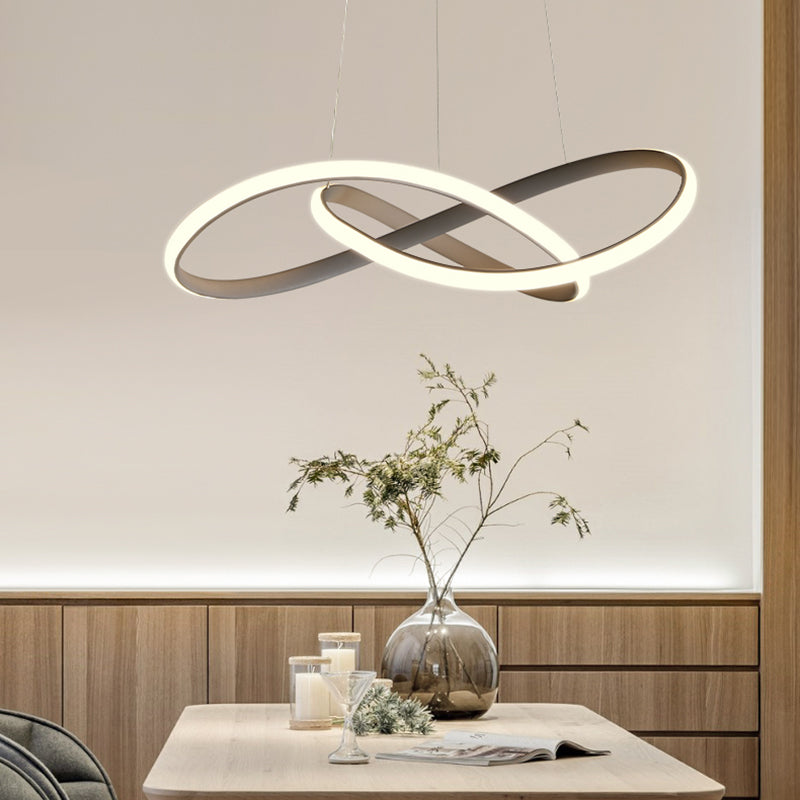 Modern Style Spiral Shape Pendant Chandelier Metal 1 Light Chandelier Light