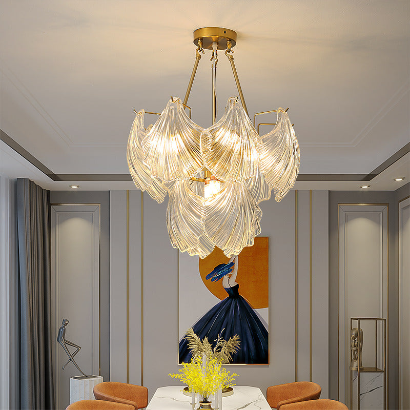 Modern Artistic Pendant Light Glass Geometric Chandelier for Dining Room