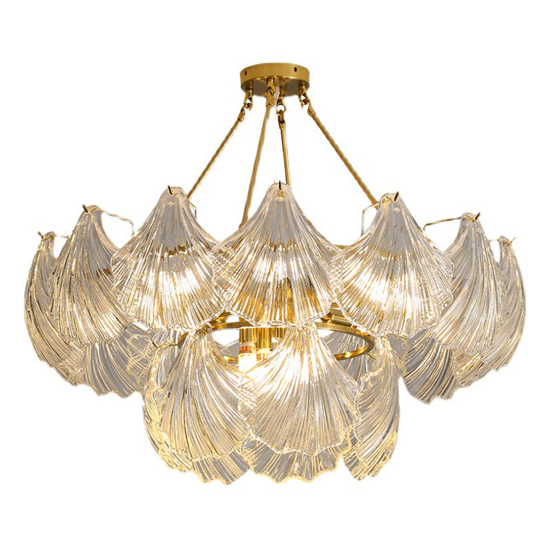Modern Artistic Pendant Light Glass Geometric Chandelier for Dining Room