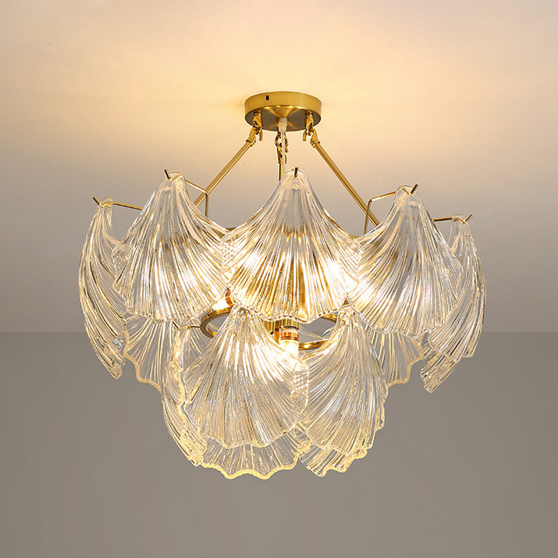 Modern Artistic Pendant Light Glass Geometric Chandelier for Dining Room