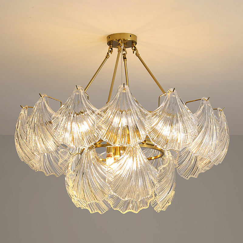 Modern Artistic Pendant Light Glass Geometric Chandelier for Dining Room