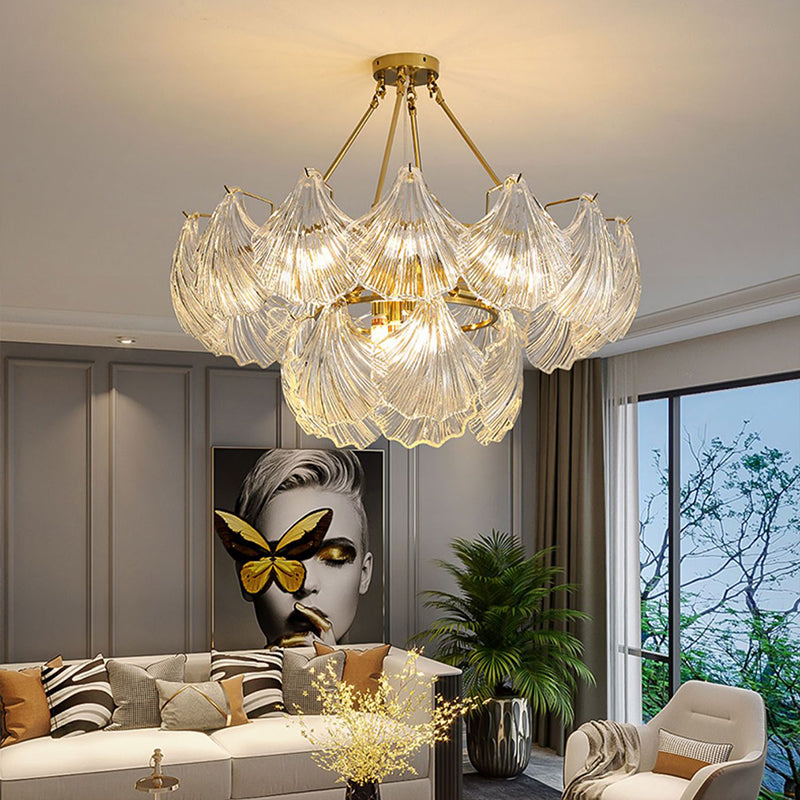 Modern Artistic Pendant Light Glass Geometric Chandelier for Dining Room