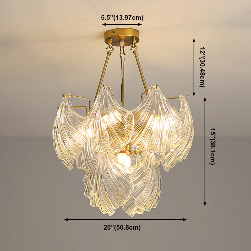 Modern Artistic Pendant Light Glass Geometric Chandelier for Dining Room