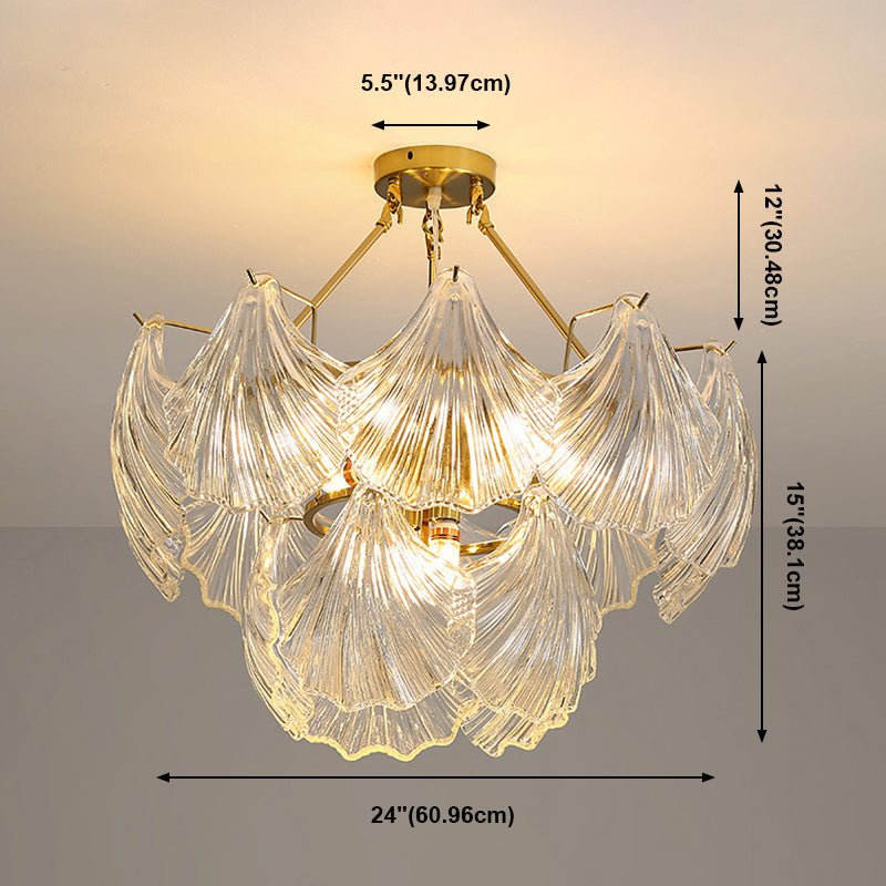 Modern Artistic Pendant Light Glass Geometric Chandelier for Dining Room