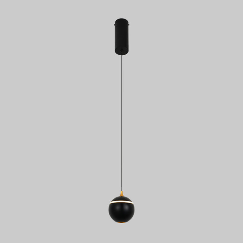 Modern beknopte LED -hanglamp gelakte aluminiumhangende lamp met acrylschaduw