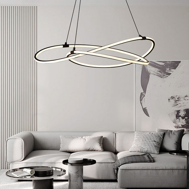 Modern Style Twist Shape Pendant Chandelier Metal 1 Light Chandelier Light