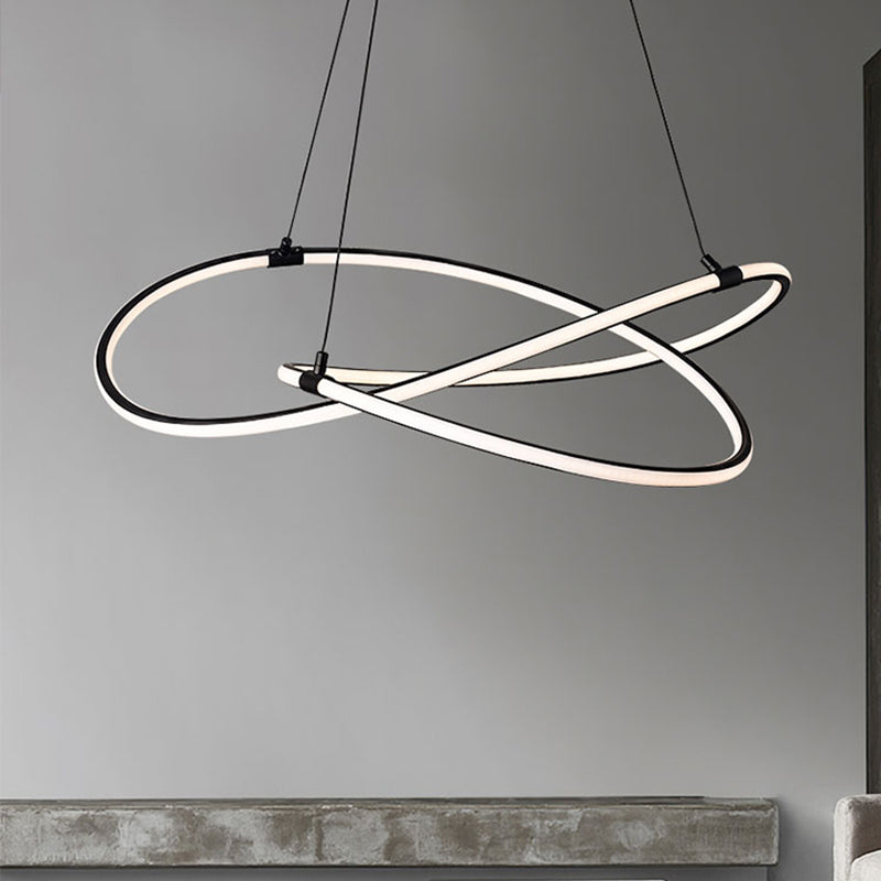 Modern Style Twist Shape Pendant Chandelier Metal 1 Light Chandelier Light