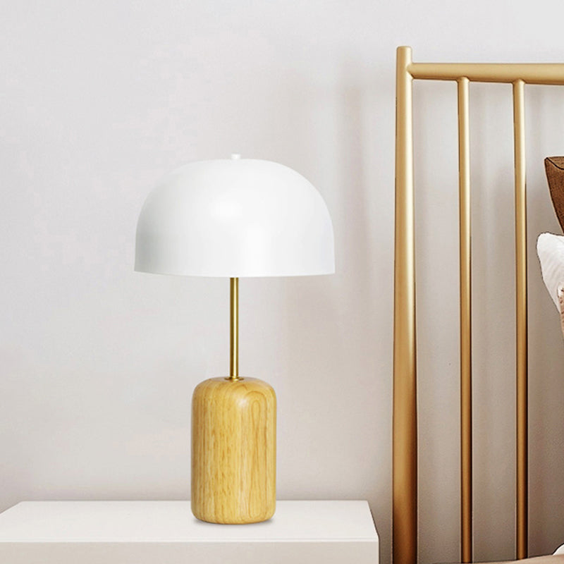 1 Kopfstudienaufgabe Lampe Modernes weißes Lesebuchbuch mit Kuppelmetallic -Schatten