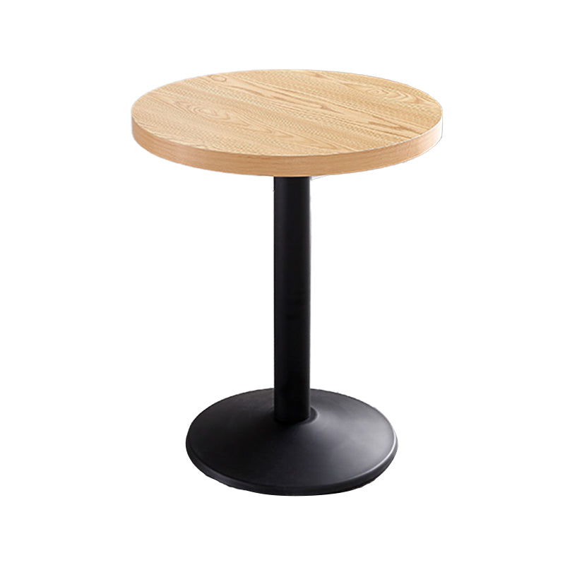 Metal Contemporary Dining Table Wood Top Table for Dining Room