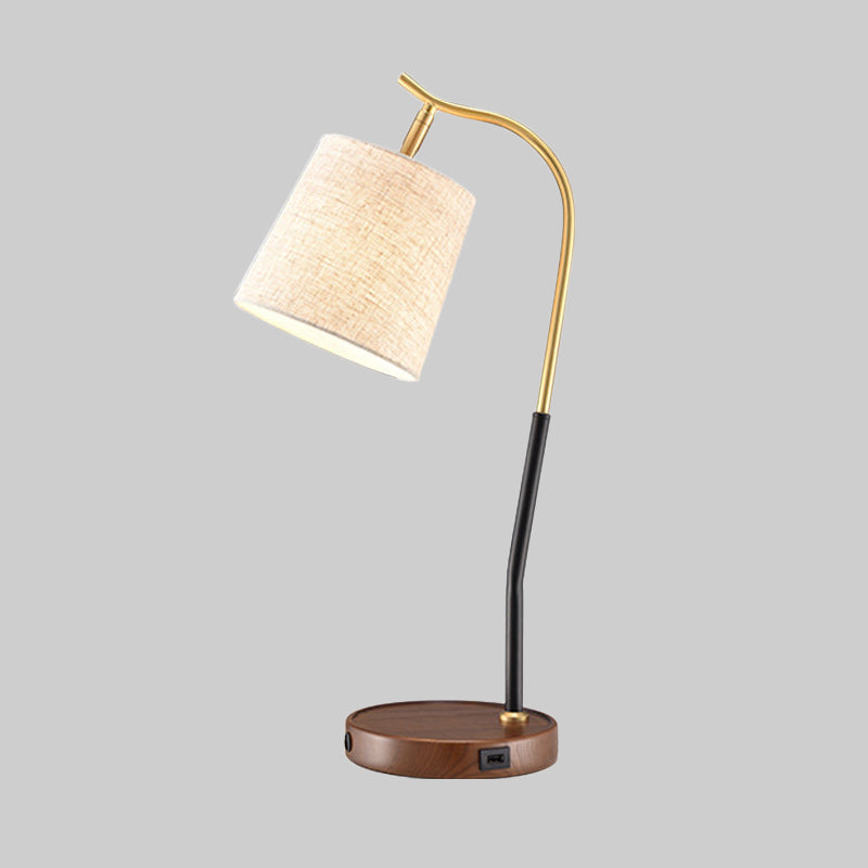 Flare Tessuto Task Lighting Modernismo 1 Lampadina Lampada da lettura Rosso Marrone/Beige per Soggiorno
