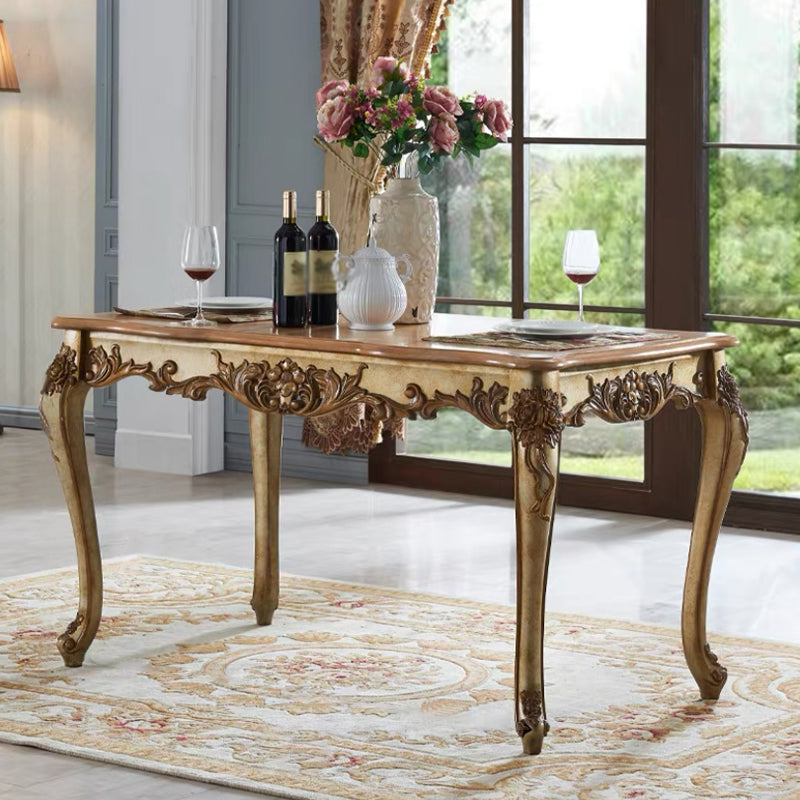 Rectangle 4-foot Dining Site Table Midcentury Solid Wood Table,55"L x 31.5"W x 29.5"H