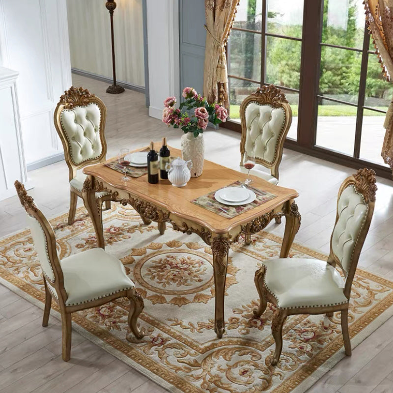 Rectangle 4-foot Dining Site Table Midcentury Solid Wood Table,55"L x 31.5"W x 29.5"H