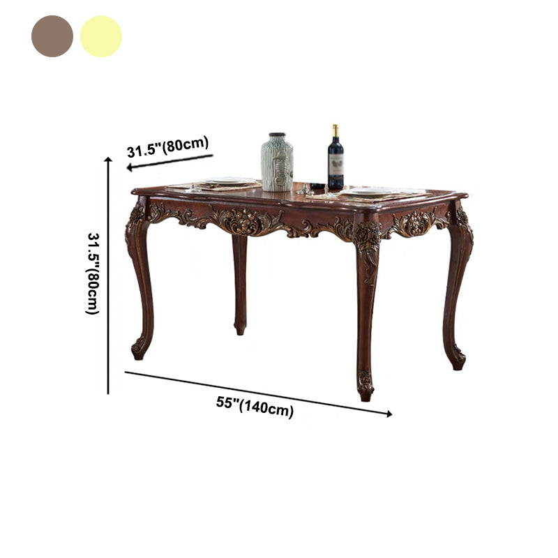 Rectangle 4-foot Dining Site Table Midcentury Solid Wood Table,55"L x 31.5"W x 29.5"H