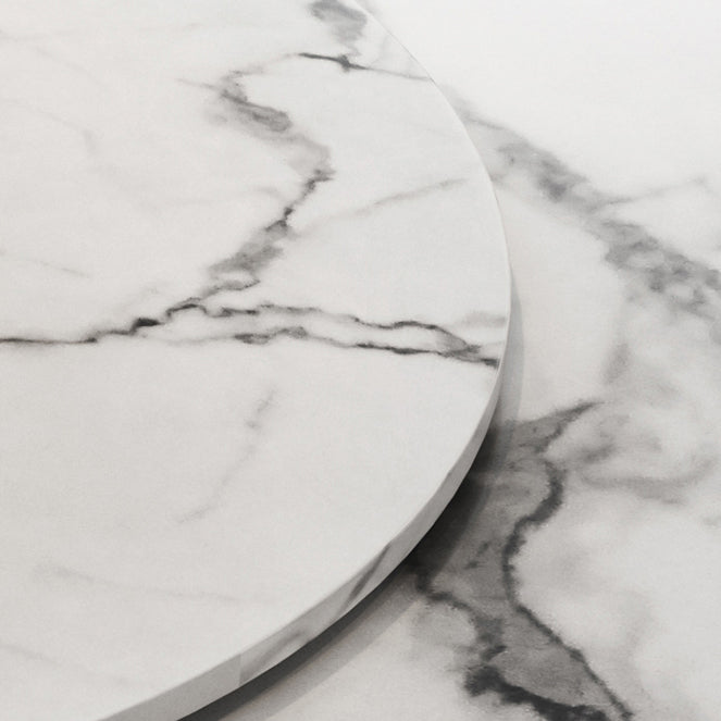 Luxury Style Marble Dining Table Single Pedestal Base Round Table for Home