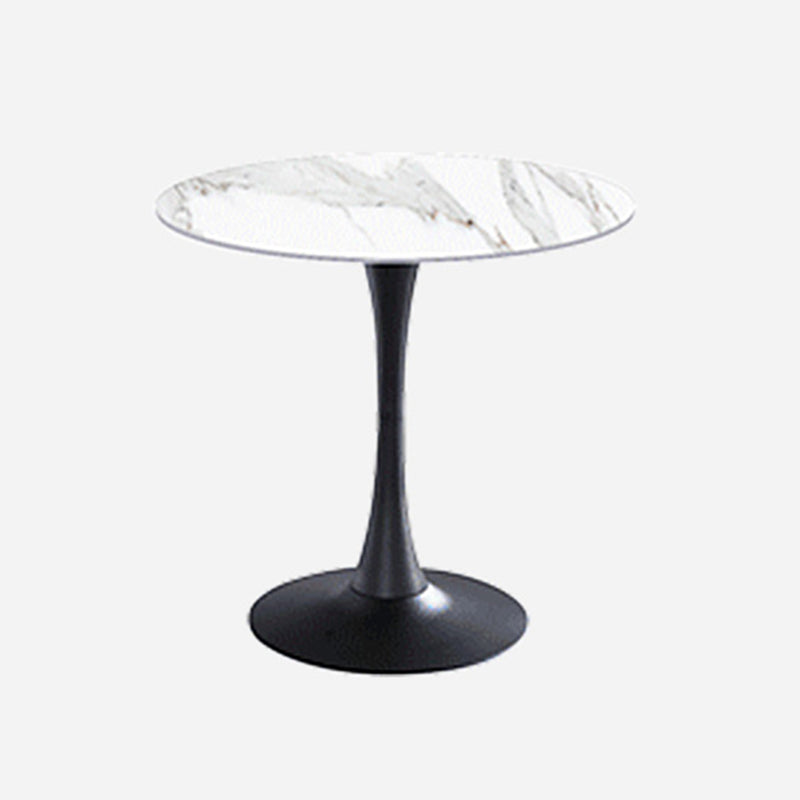 Eenvoudige ronde eettafel van gesinterde stenen tafel met tulponderstel voor eetkamer