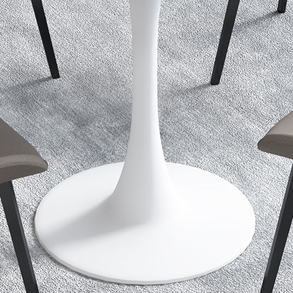 Eenvoudige ronde eettafel van gesinterde stenen tafel met tulponderstel voor eetkamer