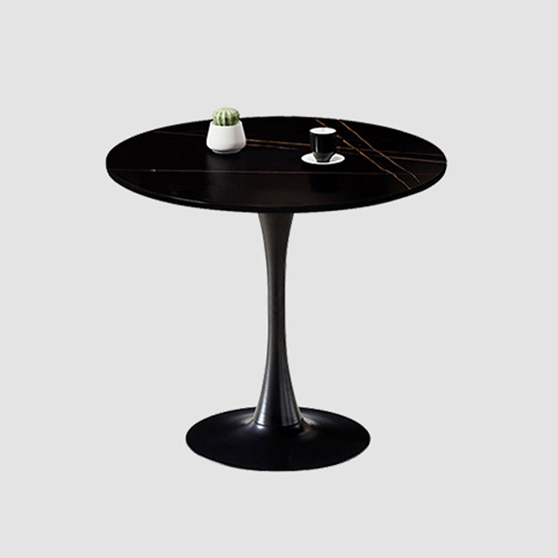 Eenvoudige ronde eettafel van gesinterde stenen tafel met tulponderstel voor eetkamer