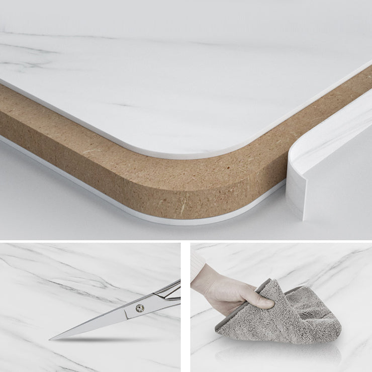 Faux marmeren eettafel Eenvoud Stijl Sledetafel voor eetkamer