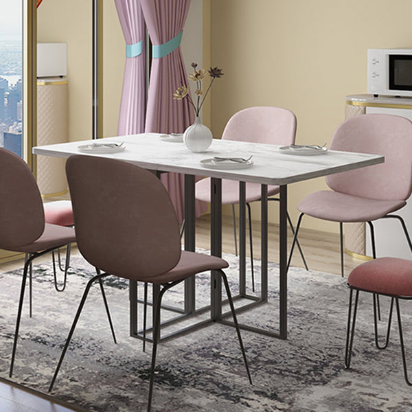 Faux marmeren eettafel Eenvoud Stijl Sledetafel voor eetkamer
