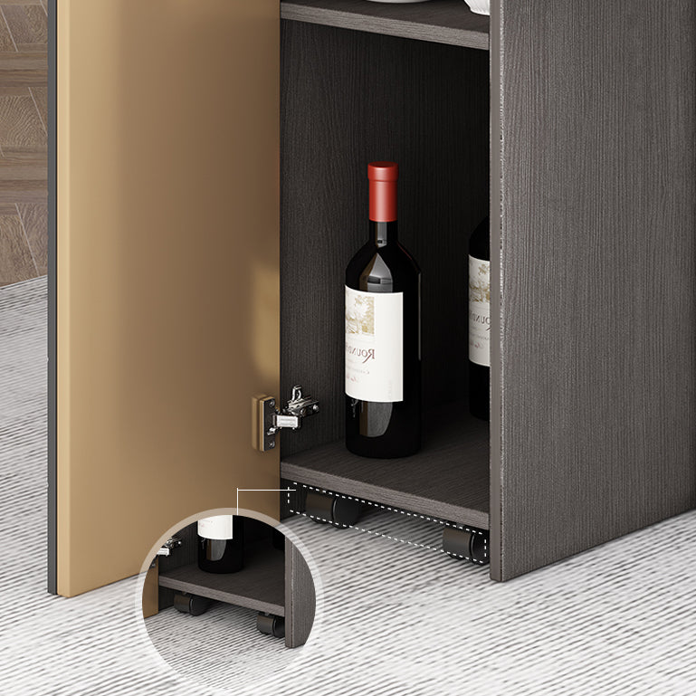 Mesa de comedor rectangular moderna de piedra sinterizada de cabello de 63 "con marco de oro