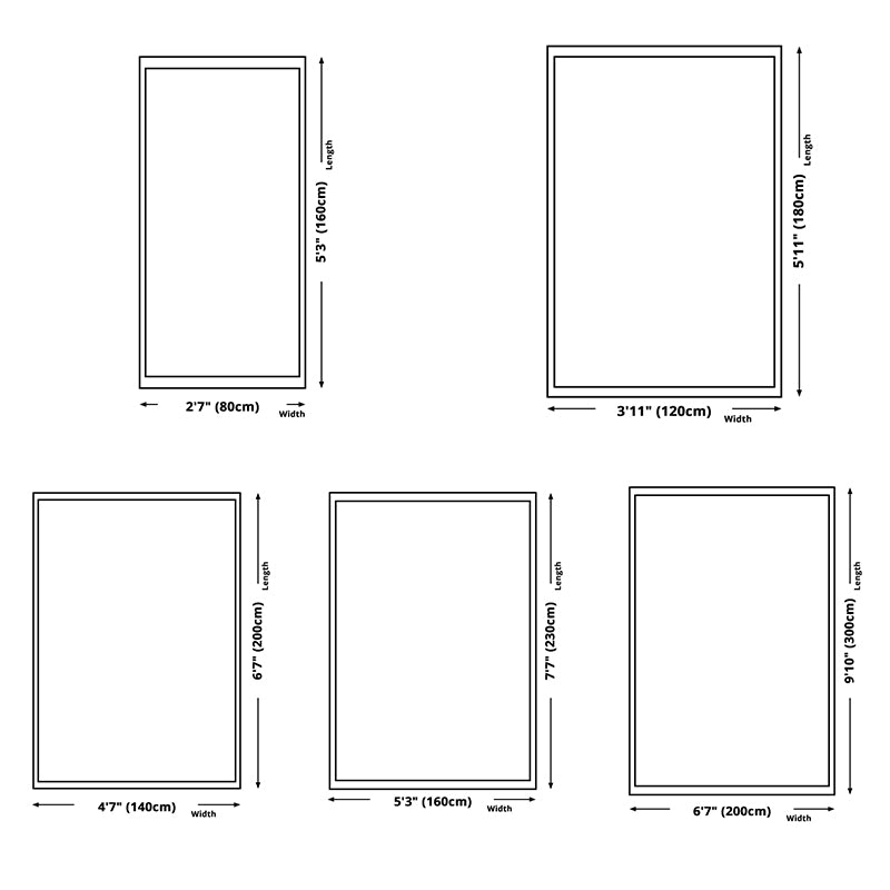 Modern Living Room Rug Color Block Polyester Area Rug Non-Slip Backing Area Carpet